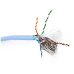23AWG Blue FTP CAT6A network cable 99.999% OFC conductor ethernet cable