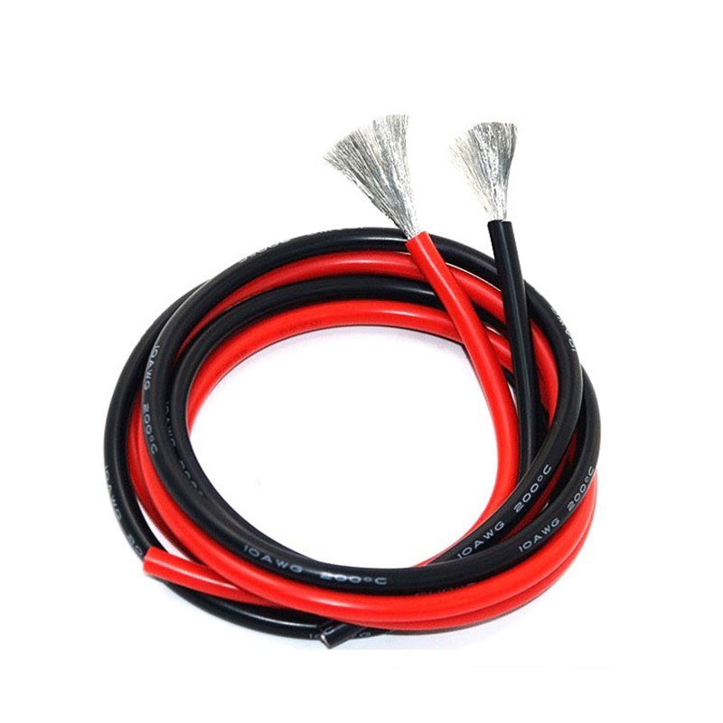 ELETECK High Temperature Silicone Wire 18AWG Red Black 2.3mm OD