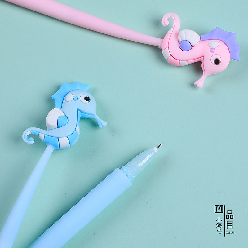 Cute Cartoon Blue Gel Ink Pens Cartoon Animal Writing Pens 0.5 Mm Assorted Styles Pens Stationery For School Office Home Student Kids Birthday Present