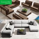 Sofa Set Teak Wood Garden Sectional Modern Design Furniture Outdoor Coffee Table