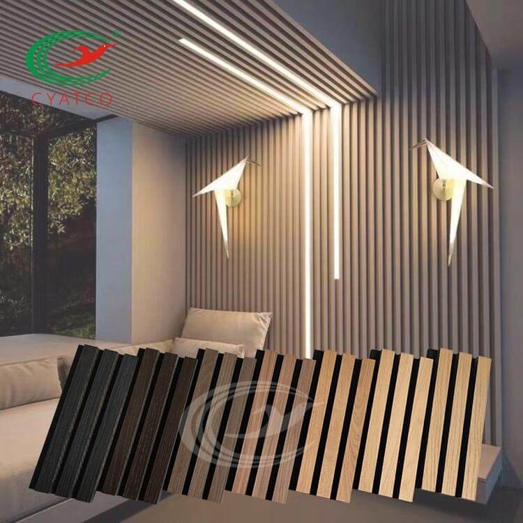 Sound Absorption Longevity Wood Slat Wall Linear Ceiling Easy To Install