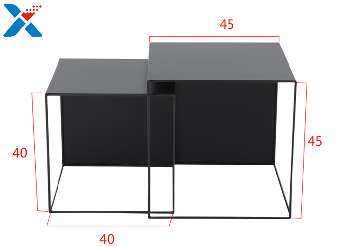 Creative American Square Acrylic Table / Acrylic Sofa Table With Iron Frame