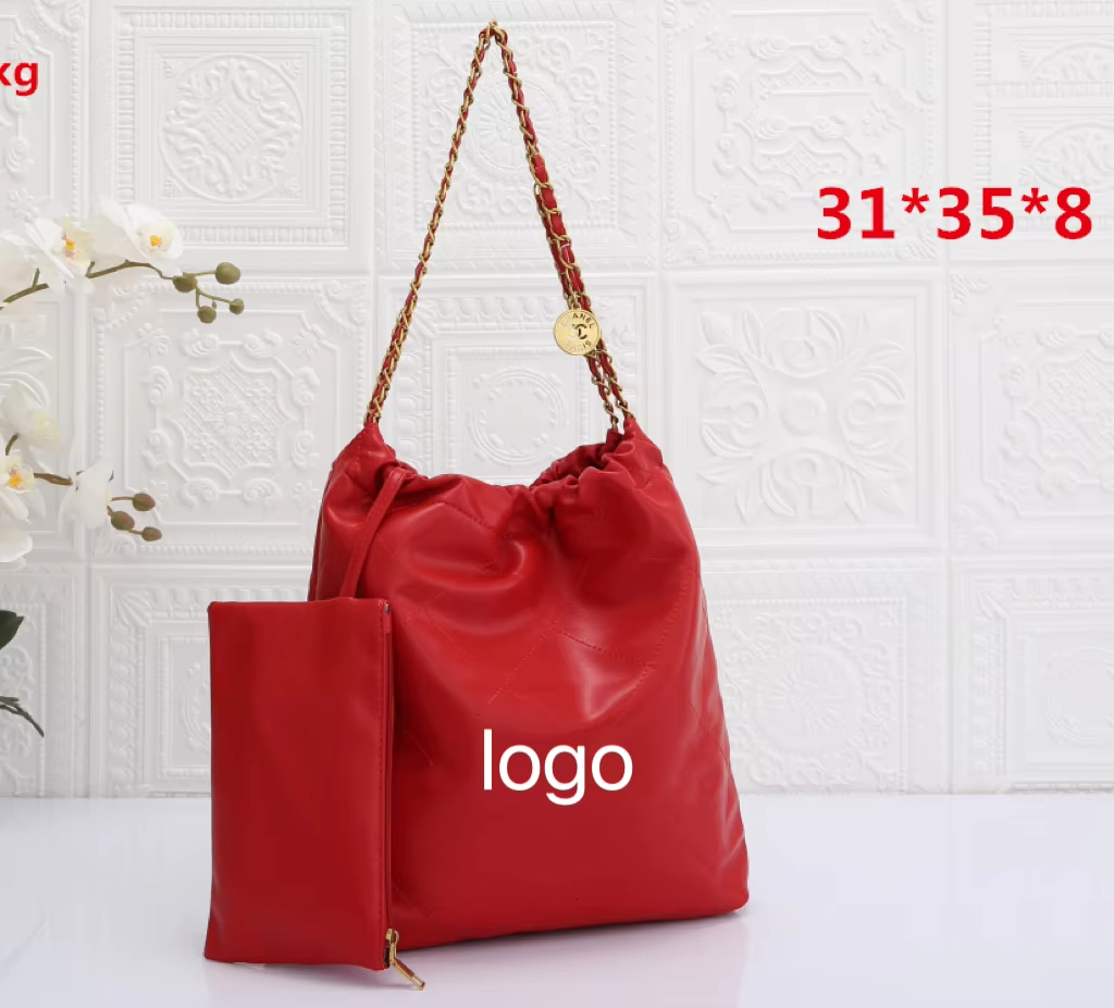 5 Colors Large Metal Chain Tote Handbags for Women Designer All Seasons Large Size