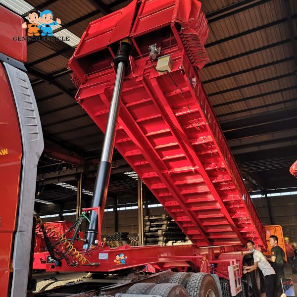 Truck and rear dump trailer parts of power takeoff gearbox for sale