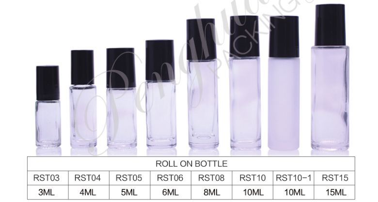 Glass Perfume 10 Ml Liquid Roller Ball Roll On Bottles For Essential Oils