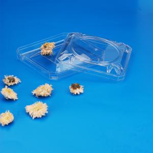 China Single Wall Round Plastic Food Containers Crown Lid Type 28G PS - P1 wholesale