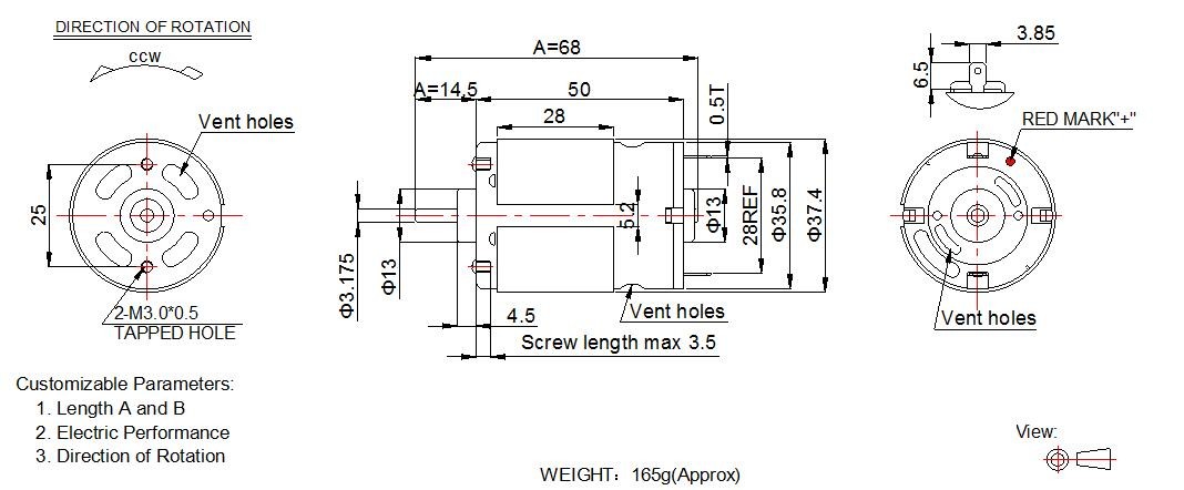 High Torque micro electric 12v 24v mini carbon brush dc motor RS 540 545 for small power tool