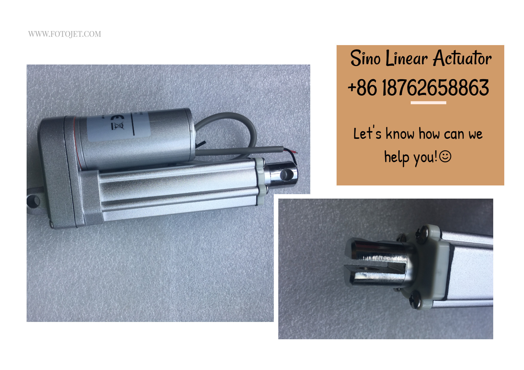 Compact High Speed Linear Actuator 12v Electric Rotary Actuator Small 50mm 200N