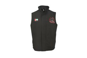 China Thermal Black 413g Fleece Jacket Sleeveless With Embroidery wholesale