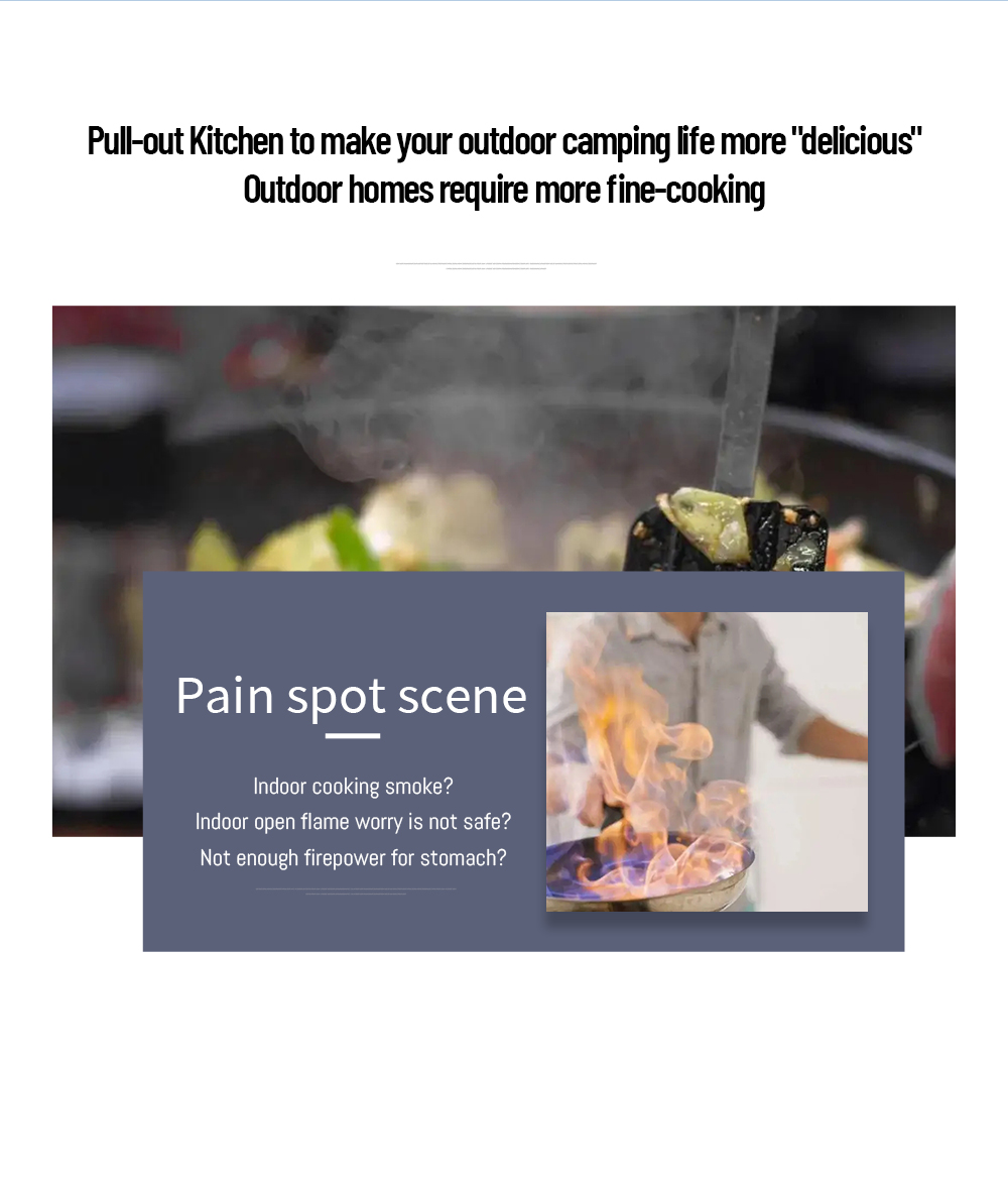 JP Portable stainless steel pull out gas stove for outdoor kitchen RV motorhome caravan