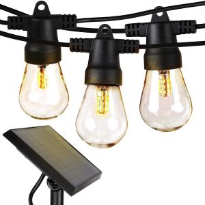 China Weatherproof 27ft Commercial Grade LED String Lights Solar Power wholesale