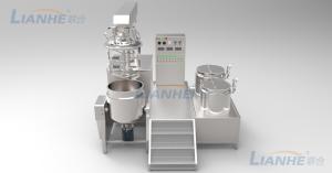 China 300L Cosmetic Production Line Hydraulic Lifting Vacuum Emulsifying Mixer Cream Ointment Mixer wholesale
