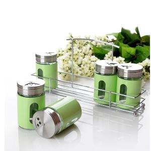 China Stainless steel cruet pepper shakers salt shakers with shelf wholesale
