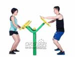outdoor fitness equipments steel based zinc powder coating tai chi wheel-OK-T01
