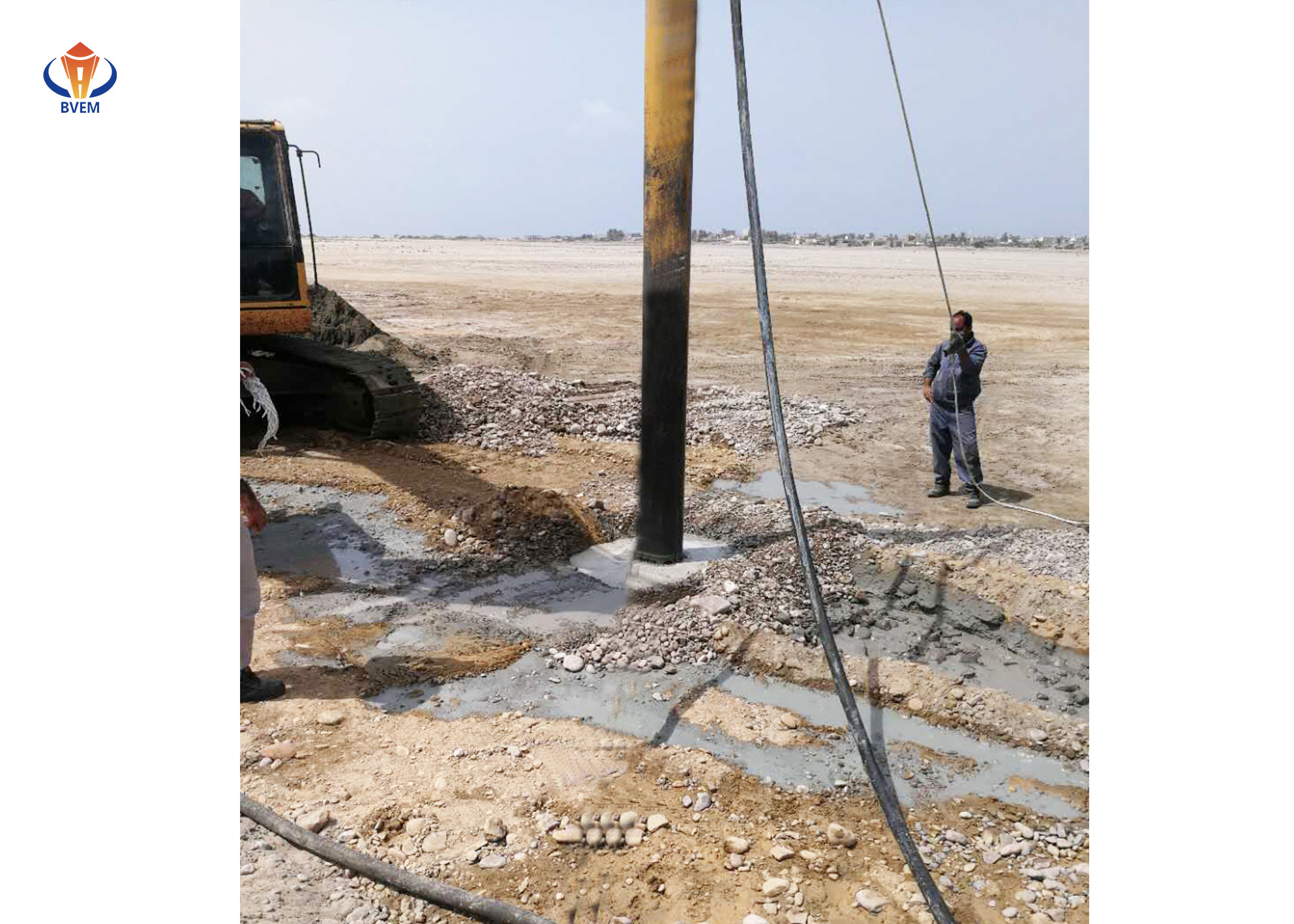 Multiple Function Bottom Feed Vibroflot Stone Columns Ground Improvement