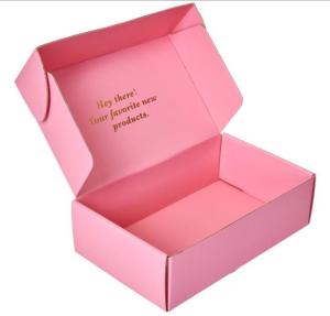 China 500pcs Youfu Colored Packaging Boxes Custom Logo Pink CDR PDF Pantone Color wholesale