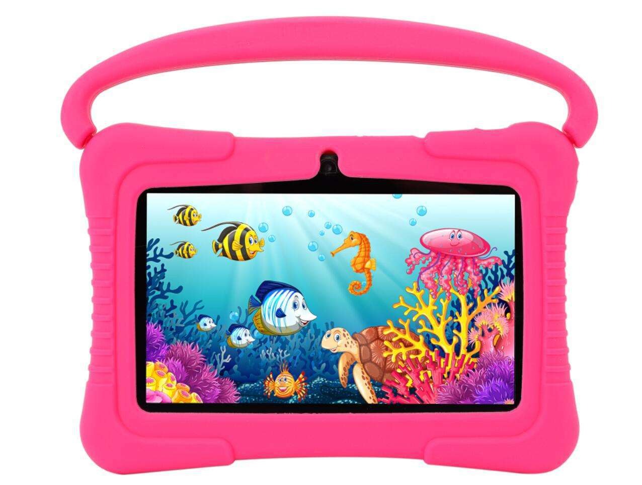 USB Charging Cute Kids Tablet PC Drop Resistance Allwinner Processor Quad Core