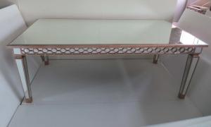 China CE Home Mirrored Dining Table Rose Gold Color Large Rectangle Size wholesale