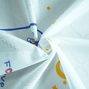 China Universal 70g Polyester Tricot Fabric Mattress Cloth Material White Color Printed wholesale