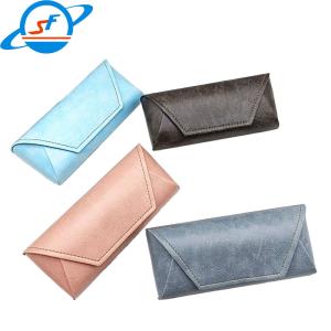 China Unisex Soft Leather Spectacle Cases With Interior Flannel SGS Certified wholesale