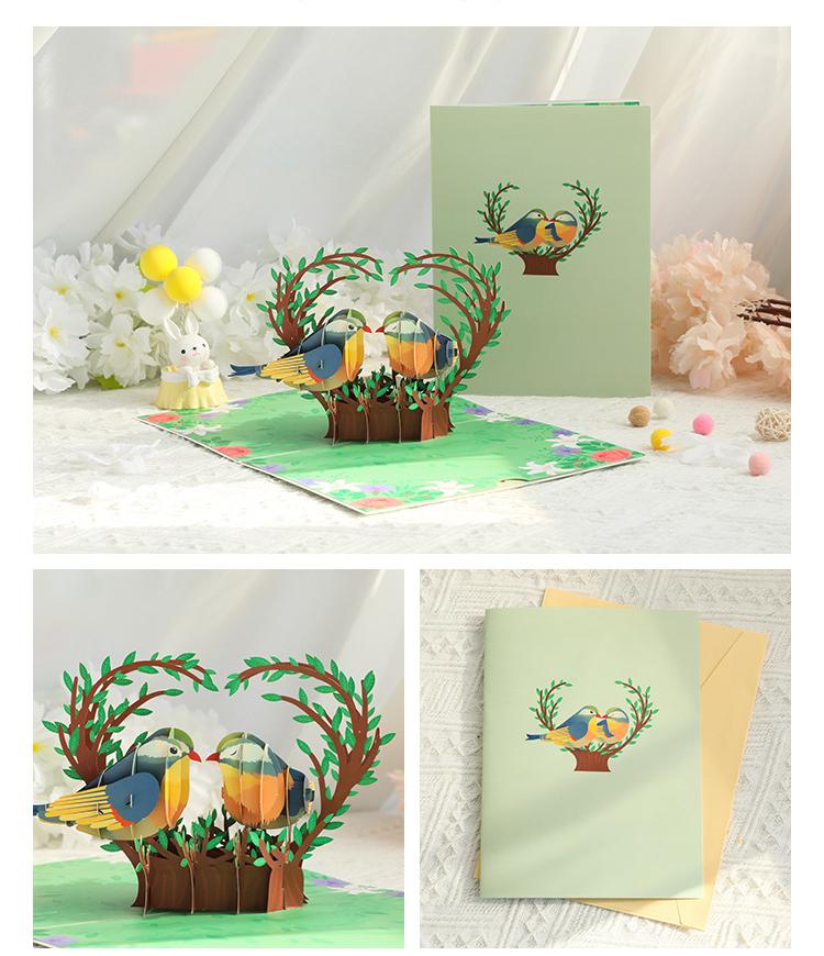 Happy Birthday Gift 3d Pop Up Greeting Card OEM / ODM