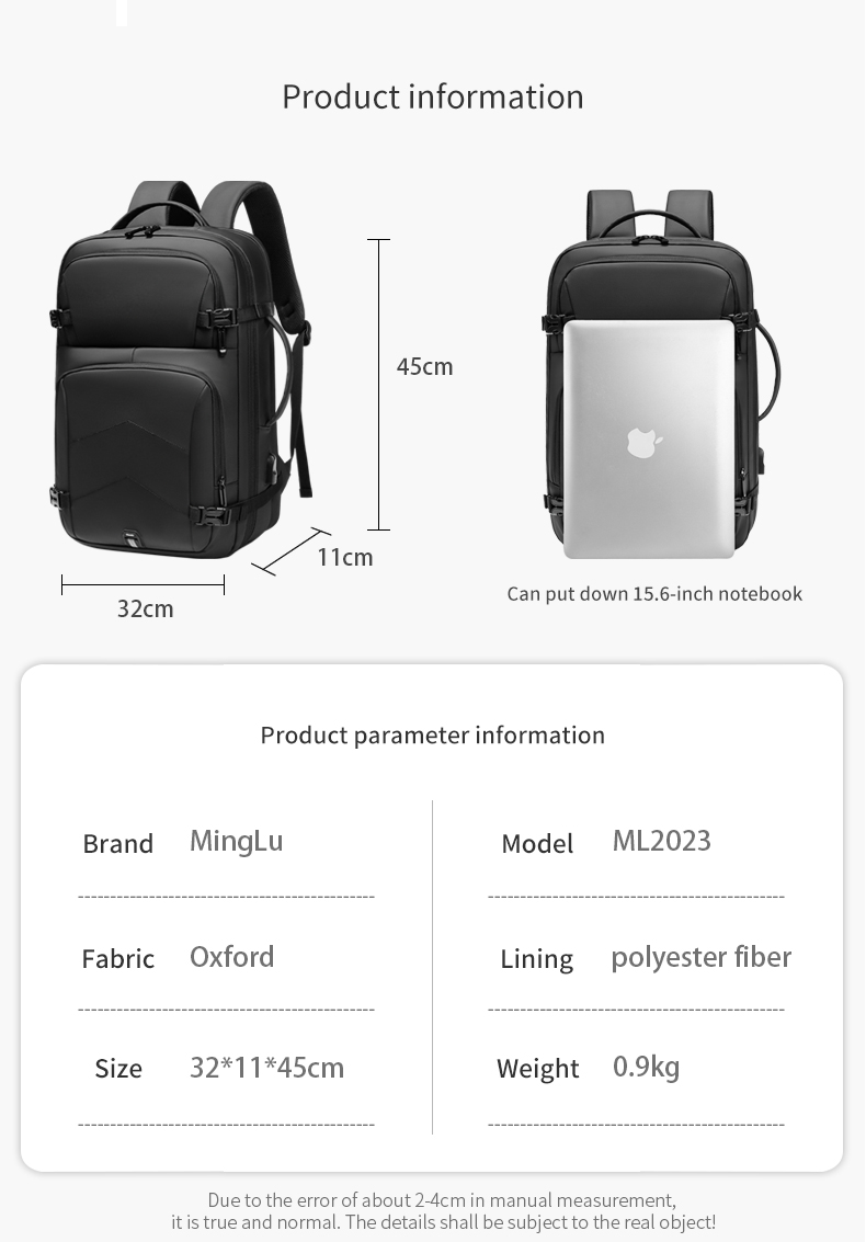 Factory wholesale OEM customized new travel backpack men's waterproof business Laptop Backpack for men