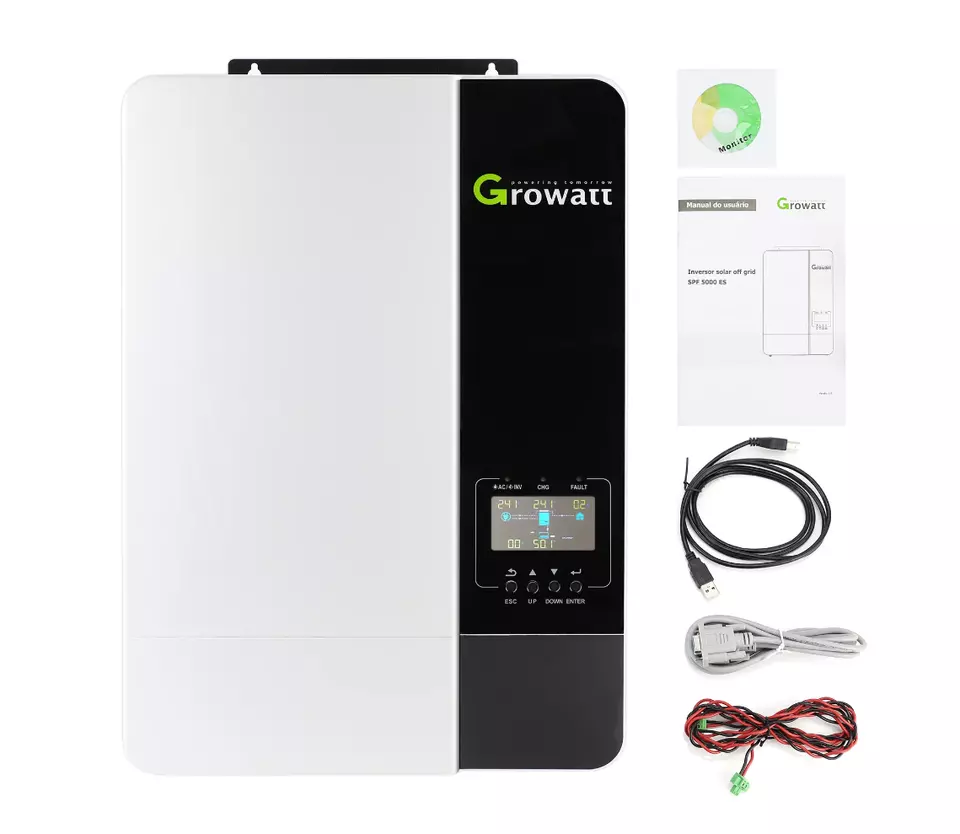 Split Phase Hybrid Solar Power Inverter Growatt Off Grid 120V 240V SPF 3500 ES 3.5KW
