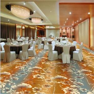 China Flower Printed PVC Carpet Flooring 80% Wool 20% Nylon Jacquard Style wholesale