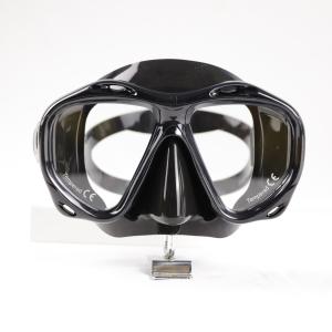 China Lightweight Spearfishing Scuba Diving Mask Goggles Black Silicone wholesale