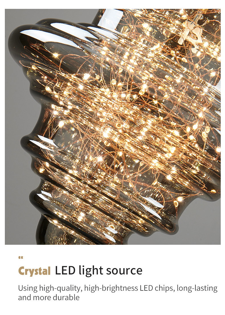 Nordic Full Copper Lamp Luxury Post-modern Crystal Chandelier(WH-AP-554)
