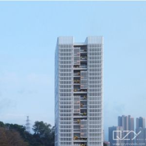 China 1/500 Scale Architectural Model with White and Wooden Elements wholesale