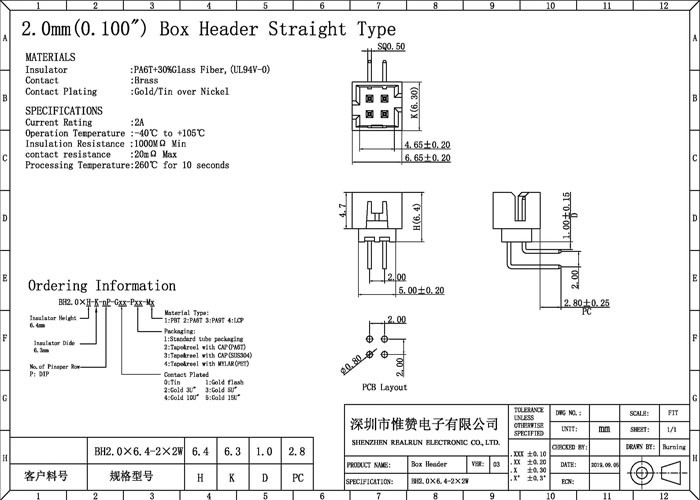 90 Degree Box Header Connector