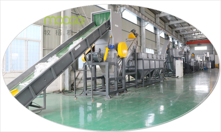 120kw 50hz Plastic Recycling Washing Line , 1500kg/H PET Washing Line
