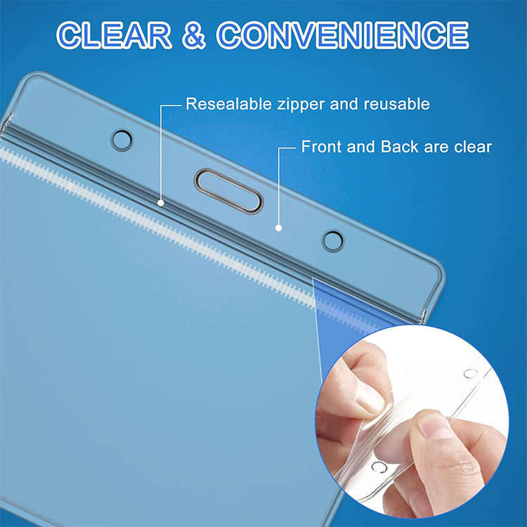 35C/Layer 4 X 3 In ID Card Vinyl Sleeve , PVC Vaccination Card Protector