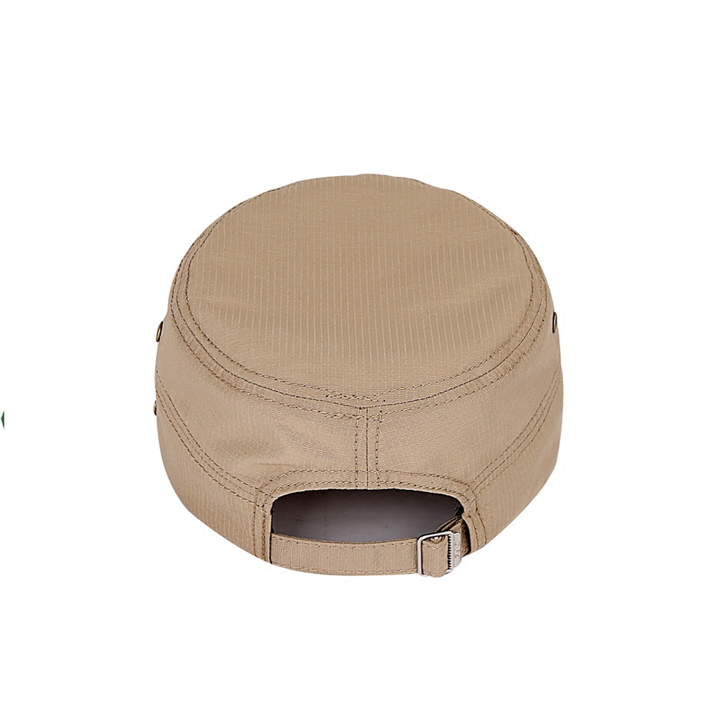 100% cotton military cap flat top hat custom logo blank military army hat