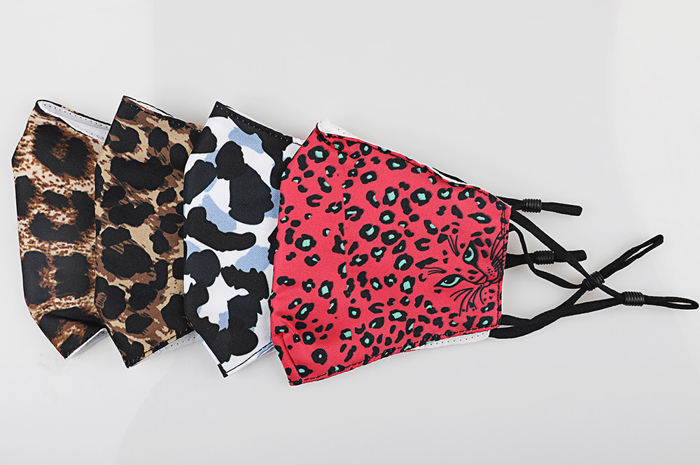 Custom trendy Leopard fabric cotton PM2.5 Face Mask,many colors for option