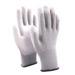 13 Gauge Polyester PU Safety Gloves Cut Resistant PU Fabric Safety Garden Gloves