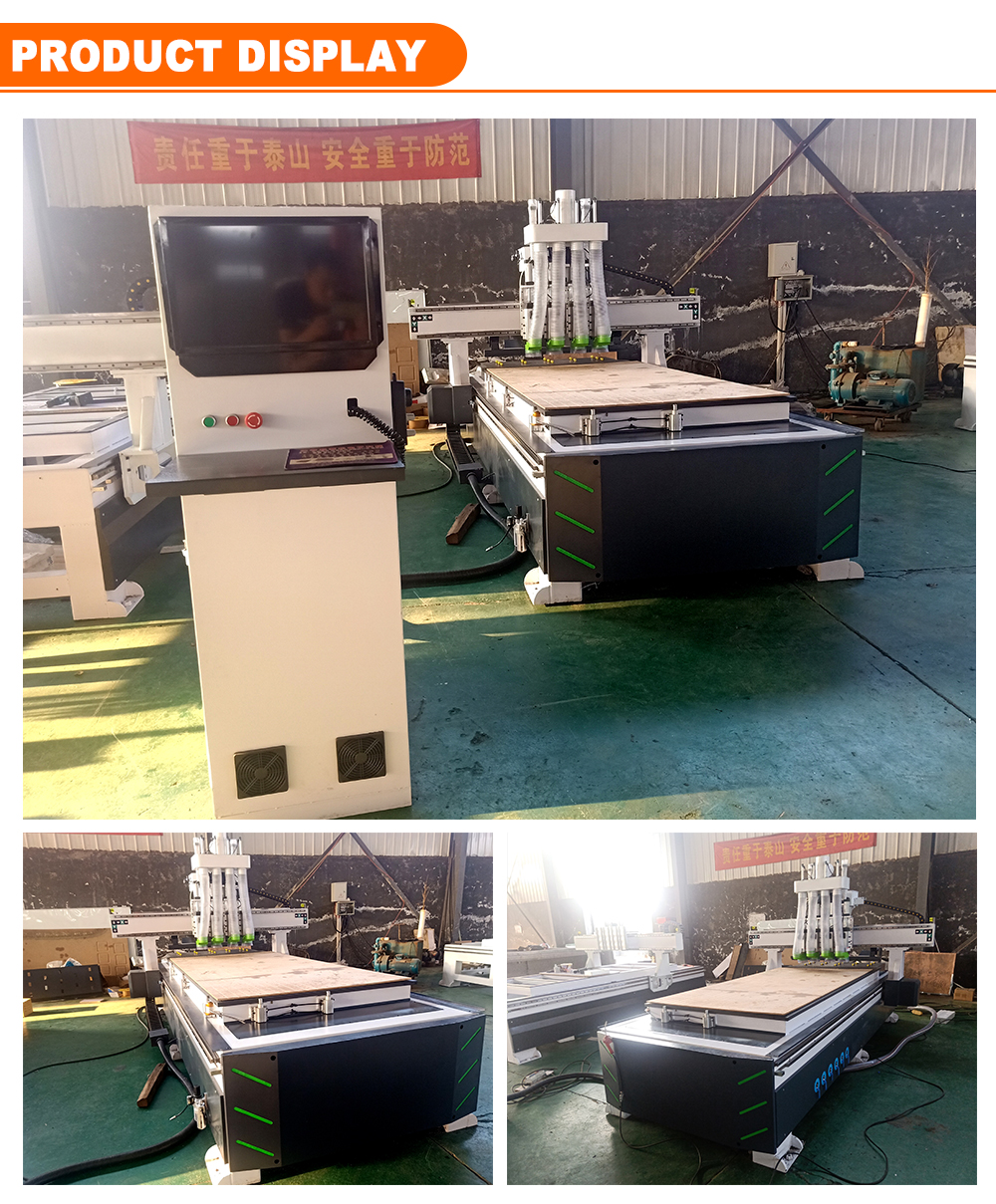 Max. Working Speed 25000mm/min 1300×2500mm Working Table Size Woodworking CNC Router