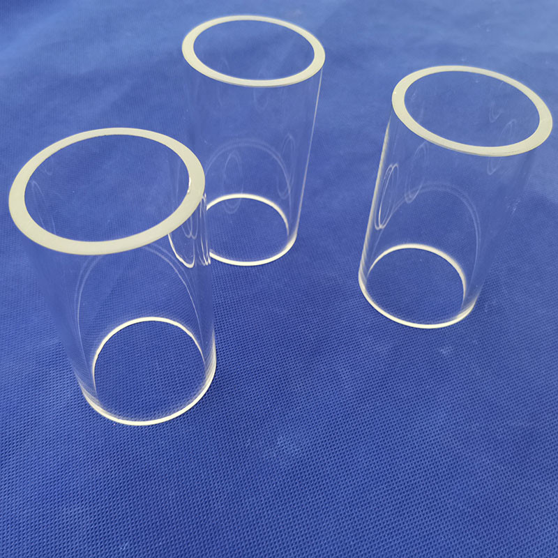 Transparent Heating Quartz Glass Tube High Transmittance Polished