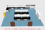 Aluminium Alloy Handle Wood Lab Bench Furniture Epoxy Resin Powder Coating