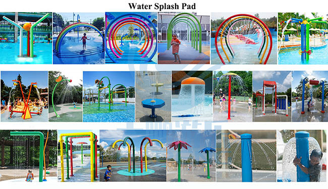 Adventure Park Rain Splash Pad Toys Fiberglass Column Fountain Spray Set