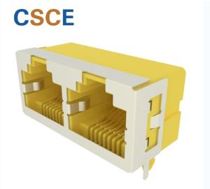 China 1×2 Female UV94V-0 Shielded RJ45 Jack Without LEDs wholesale