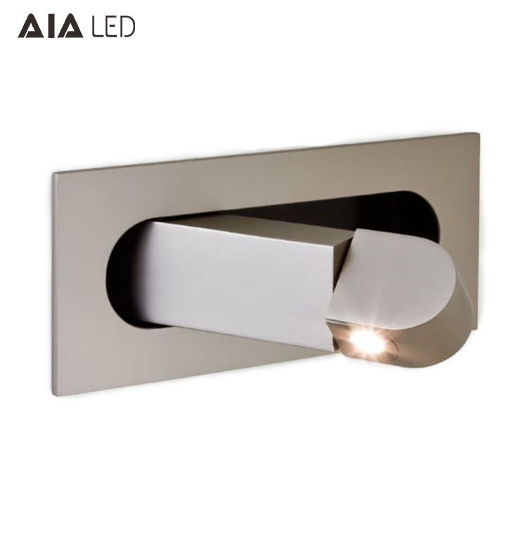 Recessed Hotel Reading Book Wall Lamp Modern Interior Bedroom Bedside Home Decor Folding Adjust Angle Wall Light Sconce