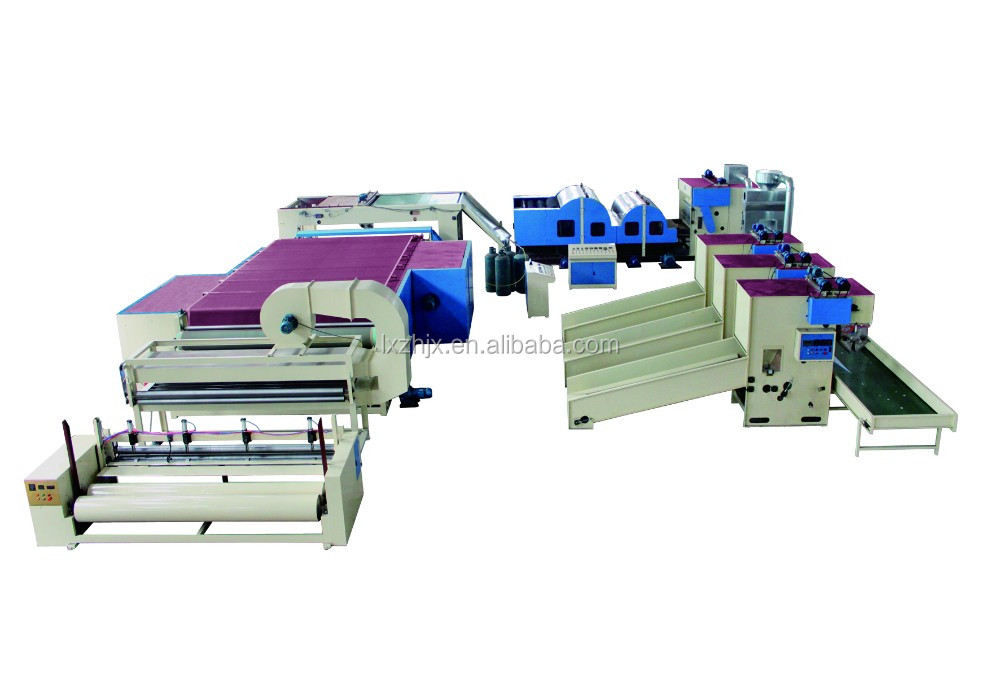 Fiber Filling Comforters Mattress Sintepon Wadding Production Line 200kw