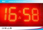 Double Sided Red Led Clock Display For Outdoor Sports , High Accuracy