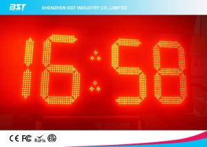 Double Sided Red Led Clock Display For Outdoor Sports , High Accuracy