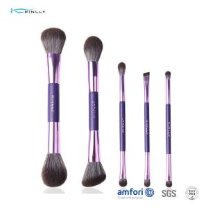 China 5pcs OEM Double Side Poly Bag Makeup Brush Gift Set wholesale