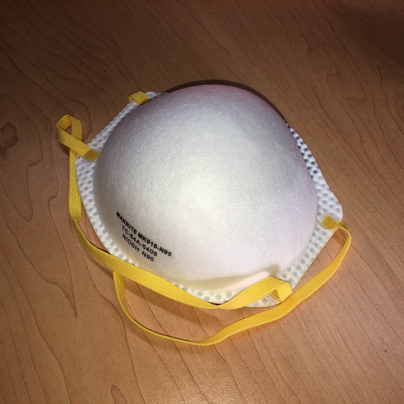 Cup Shape Particulate Respirator N95 Face Mask Protective Dust White Color