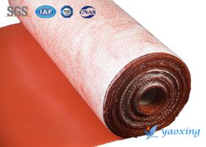 China Fireproof Silicone Rubber Coated Fiberglass Cloth 220 Degree Working Temperature wholesale