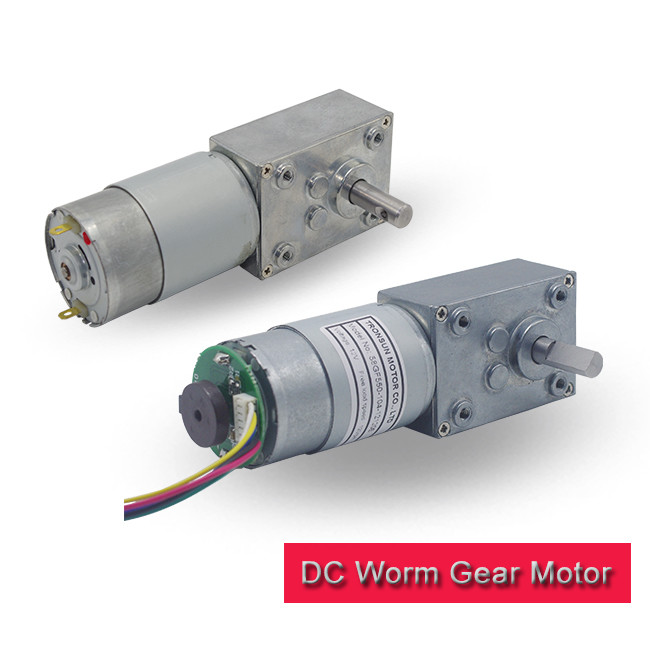 High Torque Worm Gear Motor 12v , 30kg.Cm 120 RPM Gear Motor With Encoder